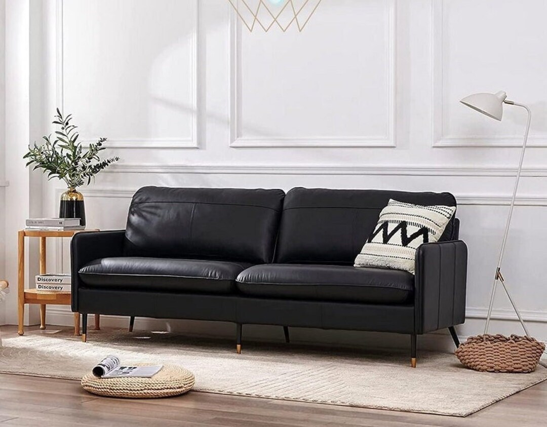 Genuine Leather Sofa 3 Seater Top-grain Leather Couch - Etsy