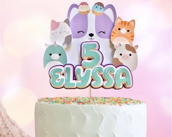 Topper de bolo mole, topper de aniversário mole, 2º aniversário, banner com nome personalizado, bolo smash, decoração de bolo, decorações de festa infantil
