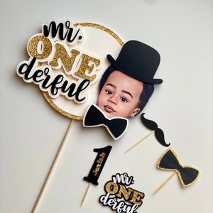 Mr. ONEderful Cake Topper, ONEderful T-shirt, 1st Birthday Cake Topper, ONEderful Favor Box, ONEderful Birthday Set, Baby Boy's Birthday