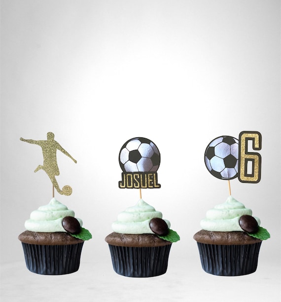 Cupcake-Topper Fußball – 20 Stück, Aus Kunstharz, Für Sportparty, Geburtstag & Babyparty