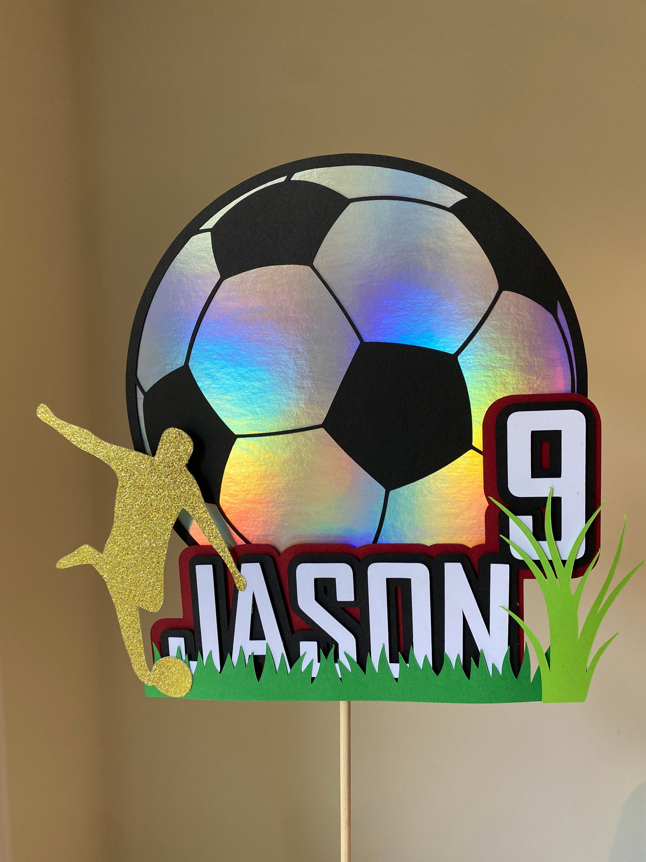 Soccer Ball Cake Topper Football Birthday 9th Birthday Etsy
