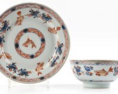 Kangxi Imari porcelain plate and bowl