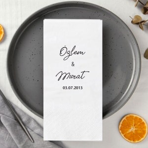 Personalized napkins, Paper napkins disposable, Personalized napkins, DINNER,napkins, Wedding napkins, Decorpress, 20 pcs 33 x 33 cm