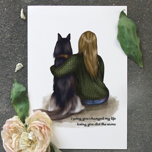 Impresión conmemorativa del perro, regalo de pérdida de mascotas familiares, PNG, descarga digital