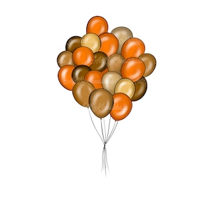 Balloons PNG, Birthday Balloons PNG, Digital Download