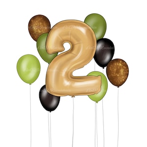 Balloons Clipart, Birthday Clipart, Birthday PNG, Digital Download, Commercial Use