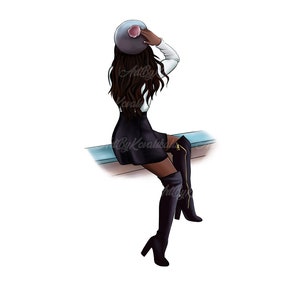 African American PNG, Fashion Clipart, African American Fashion Clipart, Girl PNG, Digital Download