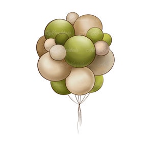 Balloons PNG, Birthday Balloons PNG, Digital Download
