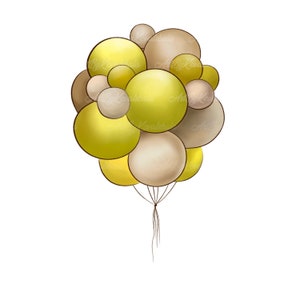 Balloons PNG, Birthday Balloons PNG, Digital Download