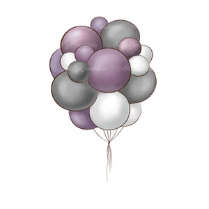 Balloons PNG, Birthday Balloons PNG, Digital Download