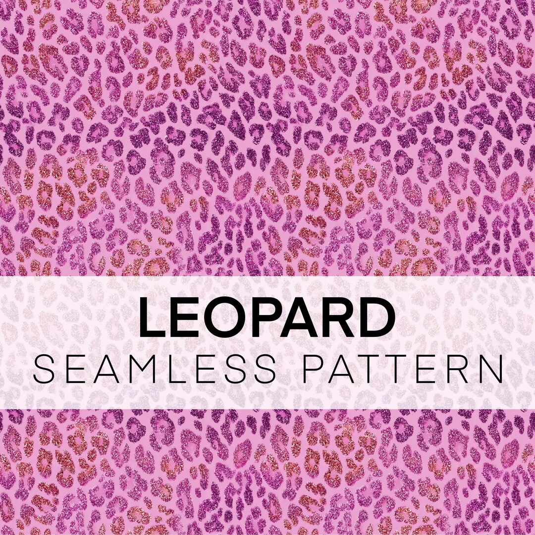 Leopard Print Seamless Pattern: Pink Digital Paper (instant Download ...