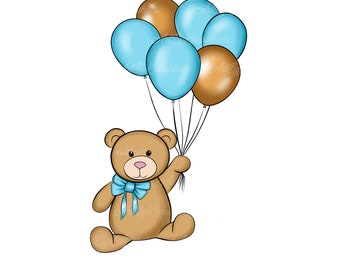 Clipart Misia Teddy, PNG, Baby Shower, Pobieranie cyfrowe