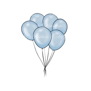 Balloons PNG, Birthday Balloons PNG, Digital Download