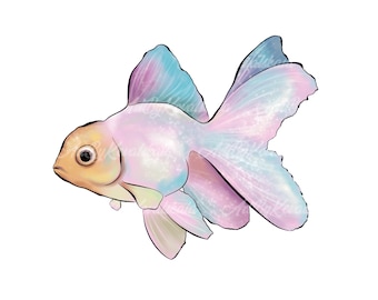 Pastel Tropical Fish PNG: Watercolor Clipart (Digital Download)