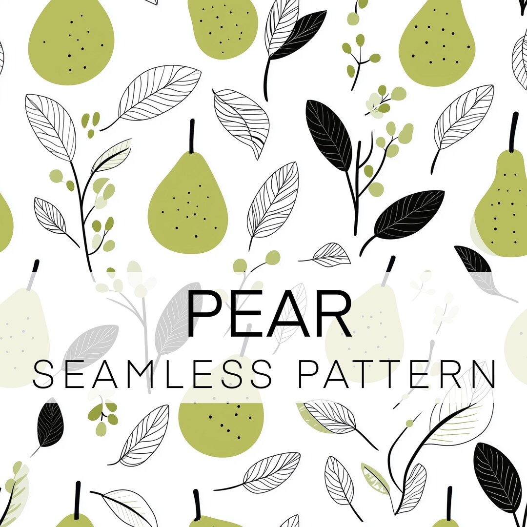Free Pear Pattern Pear Seamless Pattern: Green Fruit Digital Paper (instant Download) - Etsy