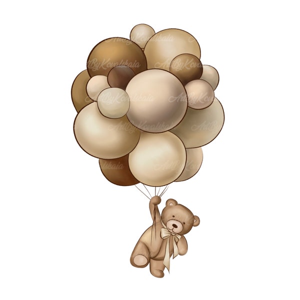 Teddy Bear Clipart, Bear PNG, Baby Bear, PNG, Baby Shower, Digital Download, Commercial Use