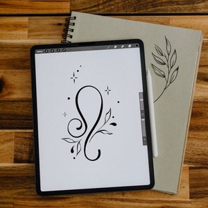 Leo Tattoo PNG, Znak Zodiaku, Własny Projekt PNG, Projekt Tatuażu Dla Kobiet, Spersonalizowany Projekt Tatuażu, Pobieranie Cyfrowe