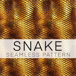 Snake Skin Seamless Pattern: Reptile Print Digital Paper (Digital Download)