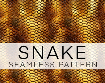 Patrón sin costuras de piel de serpiente: Papel digital con estampado de reptiles (descarga digital)
