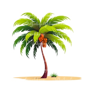 Palm Tree PNG Clipart, DIGITAL DOWNLOAD