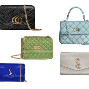 Purse Clipart, Fashion Clipart, Fashion Handbags, PNG, Fashion Accessories, Digital Download