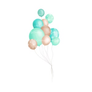 Balloons Clipart PNG, Balloons Baby Shower, Digital Download