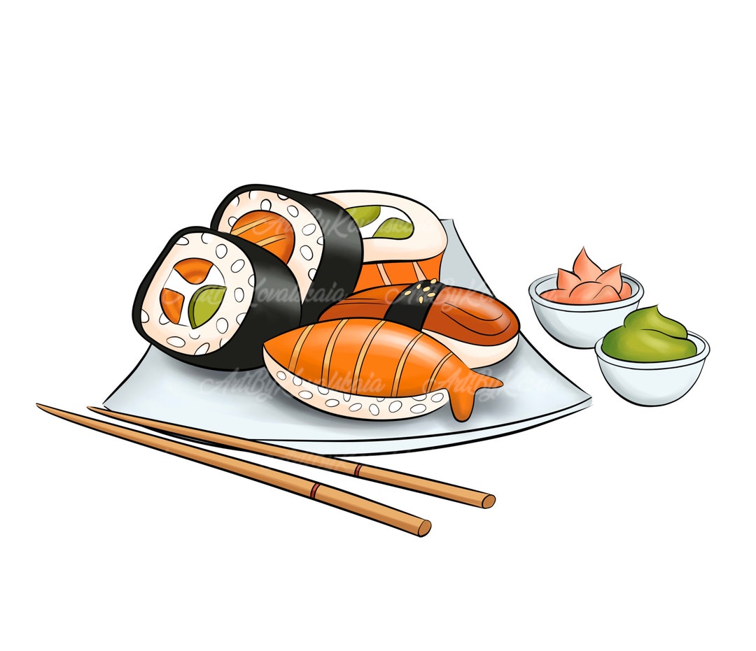 Sushi, Clipart, Sushi PNG, Digital Download - Etsy