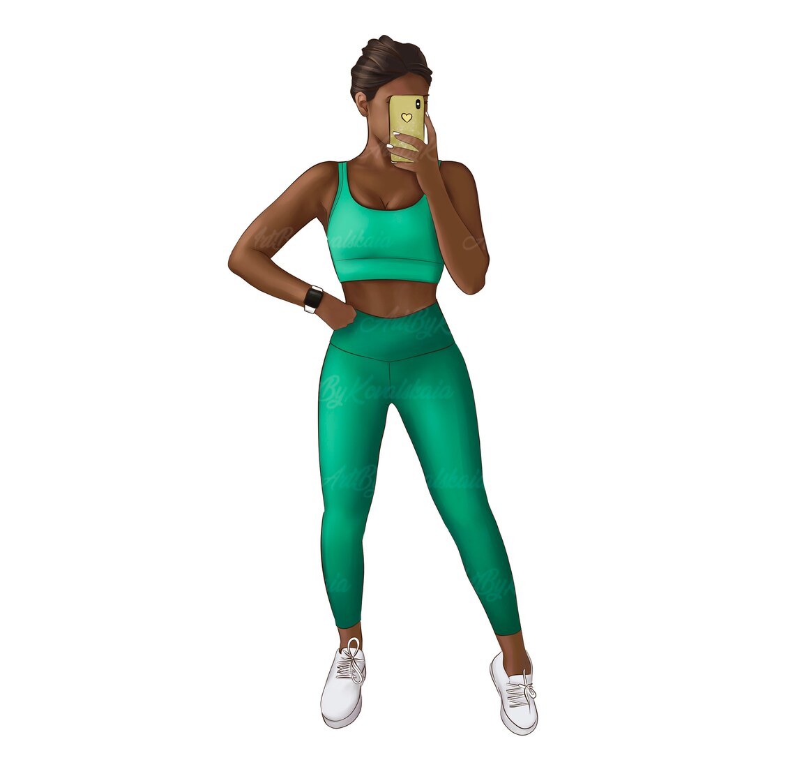 Gym Girls Clipart Fashion Clipart Sports Clipart African - Etsy