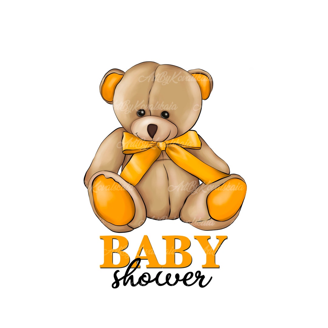 Baby Shower Clipart Teddy Bear Sign Baby Shower Etsy