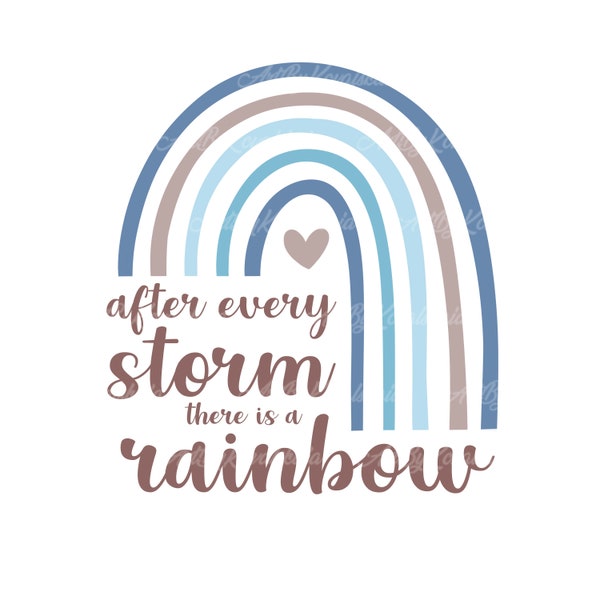 After Every Storm there is a Rainbow, Rainbow PNG, Rainbow Baby Clipart, Digital Download