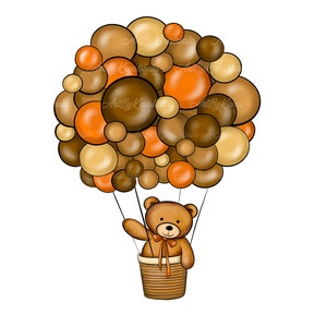 Teddy Bear Clipart Teddy Bear PNG Baby Shower Air Balloon - Etsy