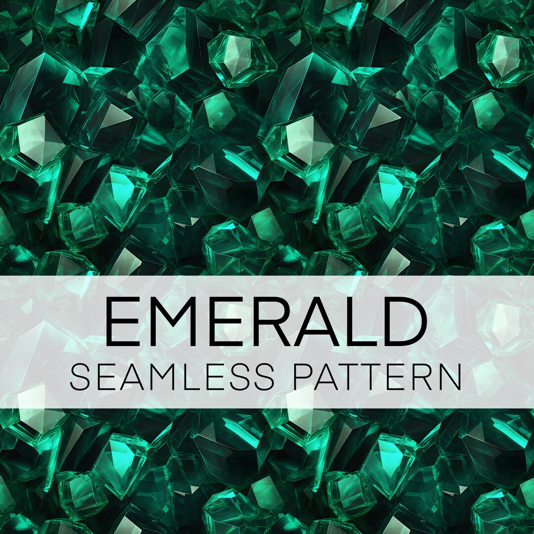 Emerald Gem Seamless Pattern: Digital Paper (digital Download) - Etsy