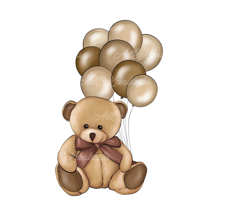 Teddy Bear PNG Teddy Bear Clipart Baby Shower Clipart - Etsy
