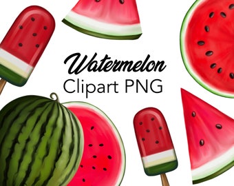Watermeloen Clipart, Watermeloen PNG, Digitale Download, Commercieel Gebruik