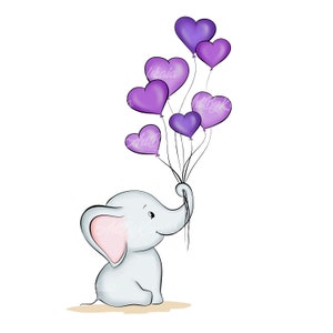 Elephant Clipart, Elephant Baby Shower, Elephant PNG, Baby Shower Boy, Digital Download