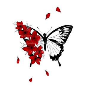 Tattoo Design für Frauen, Tattoo Schmetterling, personalisiertes Tattoo Design, Digitaler Download