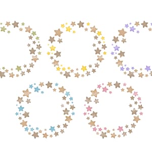 Cadre PNG, Clipart cadre étoile, cadre de douche de bébé, téléchargement numérique