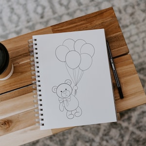 Teddy Bear Coloring page, Teddy Bear PNG, Digital Download