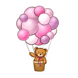 Teddy Bear Clipart, Teddy Bear PNG, Baby Shower, PNG, Digital Download