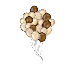 Balloons PNG, Birthday Balloons PNG, Digital Download