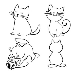 Conception de tatouage de chat : art félin personnalisé (téléchargement numérique)