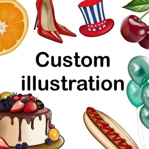 Custom Illustration, DIGITAL Illustration, Social Media Design, Digital Download, Commercial Use