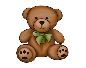 Clipart Misia Teddy, Miś PNG, Chłopiec na Baby Shower, Pobieranie cyfrowe, Użytek komercyjny