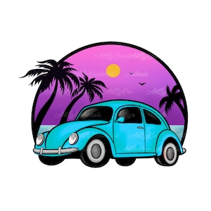 Summer Clipart, Palm Tree PNG, Digital Download