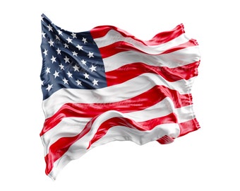 American Flag PNG: Patriotic 4th of July Graphic (Digital Download)