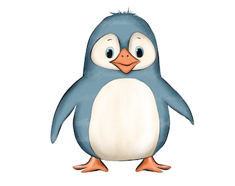 Penguin Clipart, Penguin PNG, Digital Download
