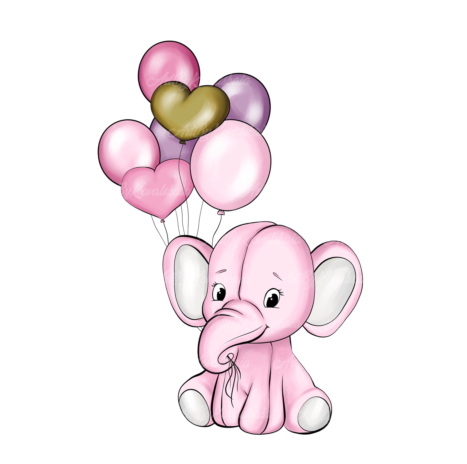 Elephant Clipart Elephant Baby Shower Elephant PNG Baby - Etsy