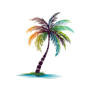 Palm Tree PNG Clipart, Digital Download