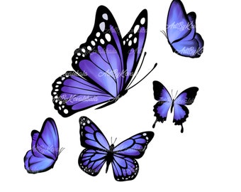 Vlinder PNG, Vlinders Clipart, Digitale Download