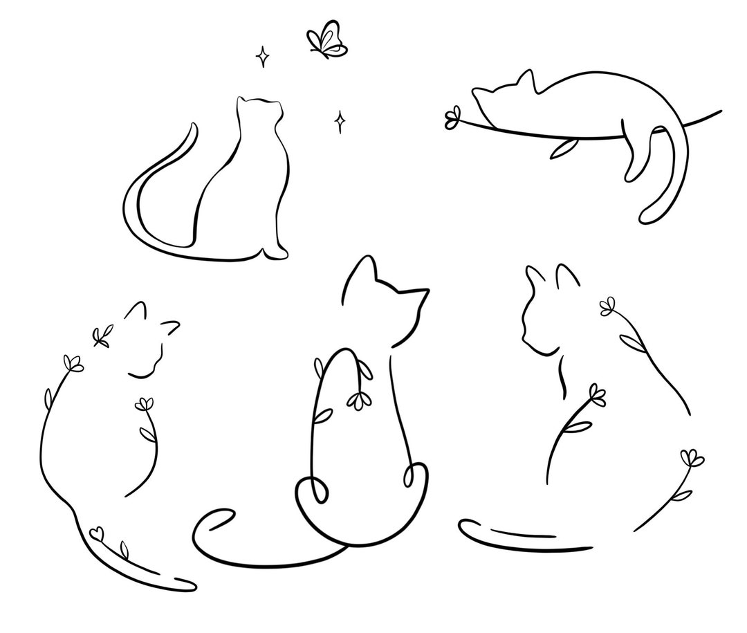 Tattoo Design, Tattoo Cat, Personalized Tattoo Design, Digital Download ...